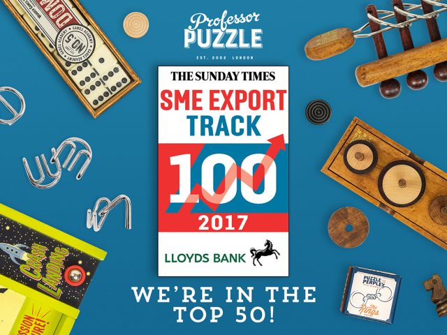 The Sunday Times SME Export 100 names Professor Puzzle in the top 50